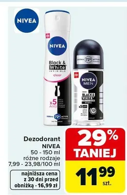 Dezodorant NIVEA różne rodzaje promocja w Carrefour
