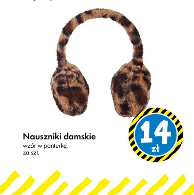 Nauszniki damskie wzór w panterkę Tedi promocja