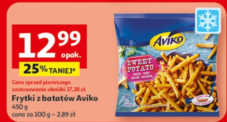 Frytki z batatów Aviko promocja w Auchan