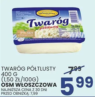 Twaróg półtłusty promocja w Wafelek