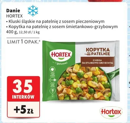 Kopytka na patelnię z sosem śmietankowo-grzybowym Hortex promocja w Intermarche