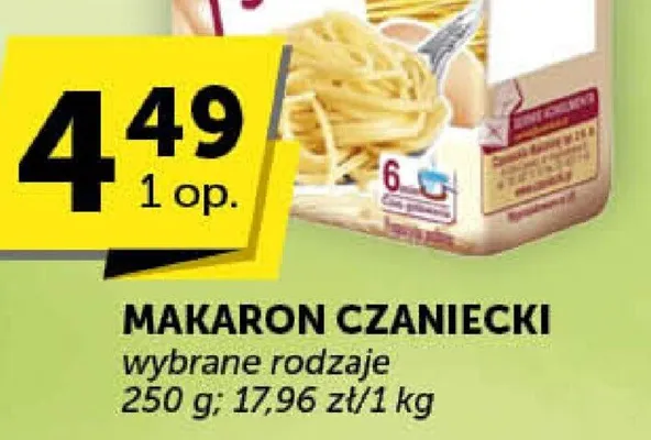 Makaron Czaniecki wybrane rodzaje promocja w Groszek