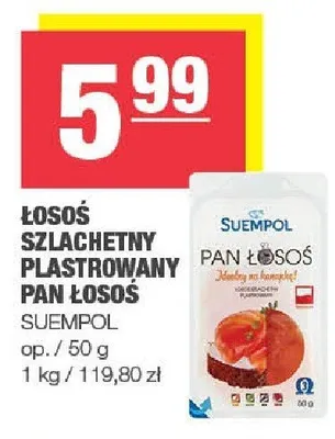Łosoś szlachetny plastorowany pan łosoś Suempol promocja w SPAR