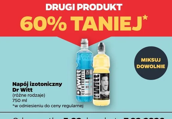 Napój izotoniczny Dr Witt różne rodzaje - drugi produkt 60% taniej promocja w Netto
