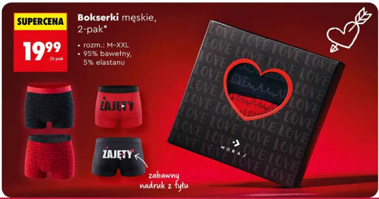 Bokserki męskie 2-pak promocja w Biedronka