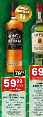 Whisky Whyte & Mackay 40% vol. 1l promocja w Twój Market