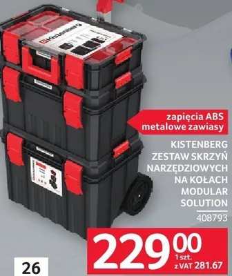 Zestaw skrzyń narzędziowych modular solution KISTENBERG promocja w Selgros