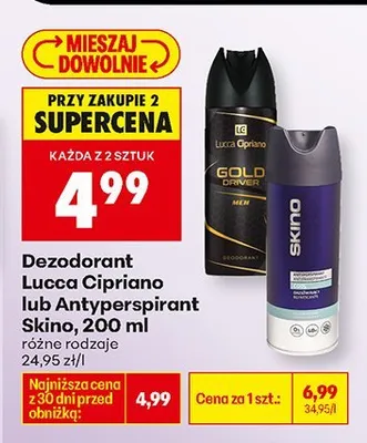 Dezodorant różne rodzaje, 200 ml Lucca Cipriano promocja w Biedronka