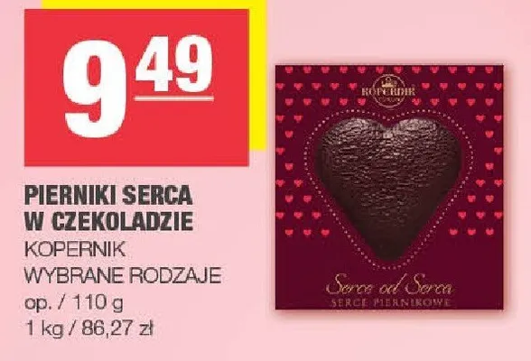 Pierniki serca w czekoladzie Kopernik wybrane rodzaje promocja w SPAR
