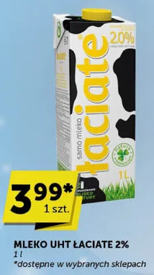 Mleko UHT Łaciate 2% 1 l promocja w Euro Sklep