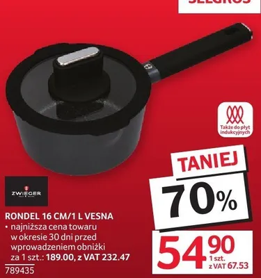 Rondel 16 cm/1 L Vesna Zweger promocja w Selgros