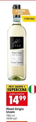 Wino Pinot Grigio Uvam promocja w Biedronka