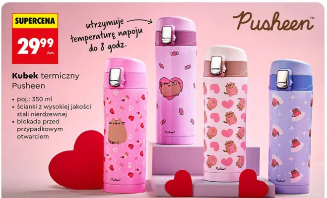 Kubek termiczny z blokadą, 350 ml promocja w Biedronka