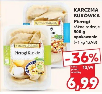 Pierogi Ruskie różne rodzaje Karczma Bukówka promocja w Kaufland