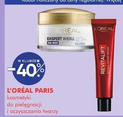 Kosmetyki L'OREAL PARIS do pielęgnacji i oczyszczania twarzy promocja w Super-Pharm