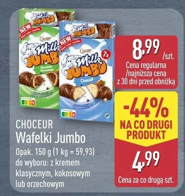 Wafelki Jumbo z kremem klasycznym Choceur promocja w Aldi