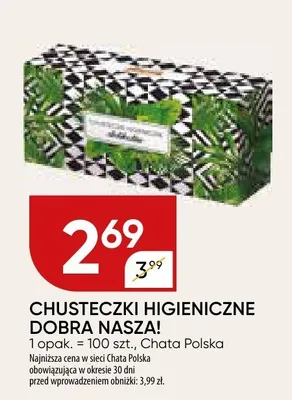 Chusteczki higieniczne promocja w Chata Polska