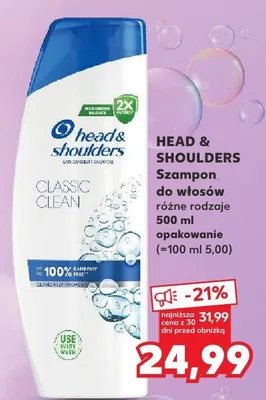 Szampon do włosów różne rodzaje Head & Shoulders promocja w Kaufland