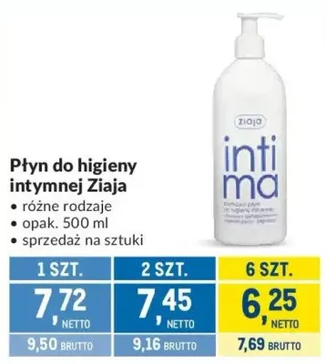 Płyn do higieny intymnej Ziaja promocja w Makro