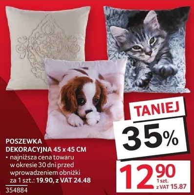 Poszewka dekoracyjna 45 x 45 cm Selgros promocja w Selgros