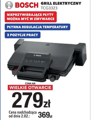 Grill elektryczny TCG3323 BOSCH promocja w RTV EURO AGD
