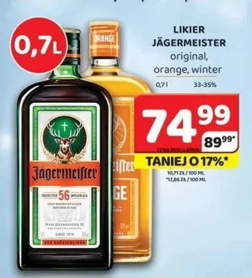 Likier Jägermeister 0,7l promocja