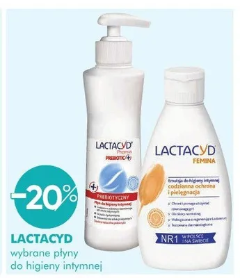 Wybrane płyny do higieny intymnej LACTACYD promocja w Super-Pharm