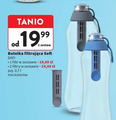 Butelka filtrująca Soft DAFI mix kolorów promocja w Intermarche