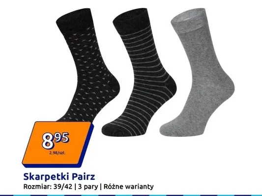 Skarpetki 3 pary, różne warianty promocja w Action
