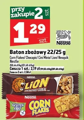 Baton zbożowy Corn Flakes/Choco Krispies/Lion Nestle 22/25g promocja w TOPAZ