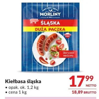 Kiełbasa śląska drobiowa Silesia duda promocja w Makro