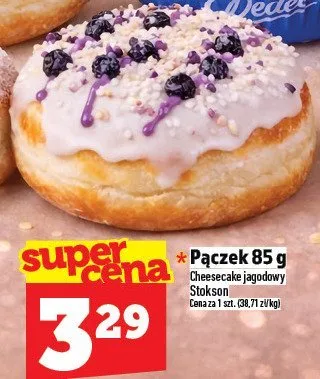 Pączek 85 g Cheesecake jagodowy Słokcorn promocja w TOPAZ