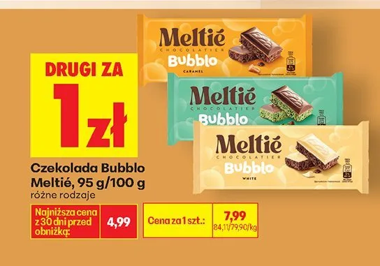 Czekolada Bubblo Melitté różne rodzaje promocja w Biedronka