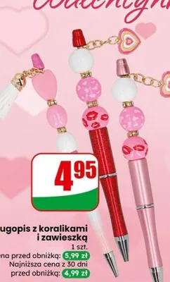 Długopis z koralikami i zawieszką Dino promocja w Dino