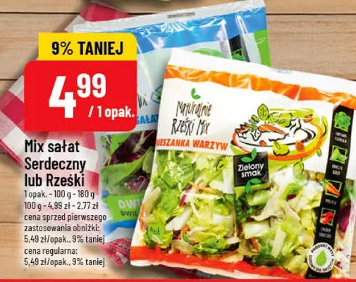 Mix sałat Serdeczny lub Rzeski POLOmarket promocja w POLOmarket