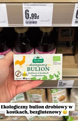Bulion ekologiczny drobiowy w kostkach bezglutenowy (6 kostek) promocja w Intermarche