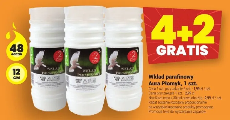 Wkład parafinowy Aura Płomyk, 1 szt. promocja w Twój Market