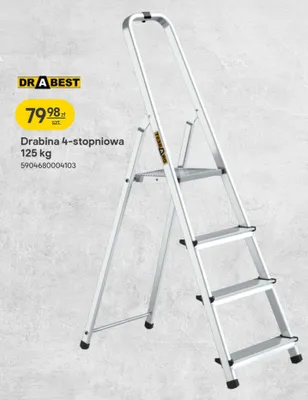 Drabina 4-stopniowa 125 kg promocja w Castorama