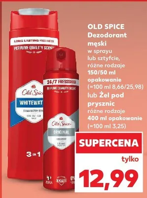 Dezodorant męski w sprayu, różne rodzaje Old Spice promocja w Kaufland