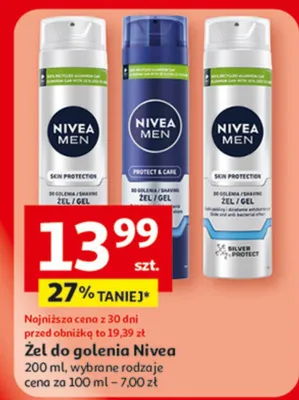 Żel do golenia Nivea men deep promocja w Auchan