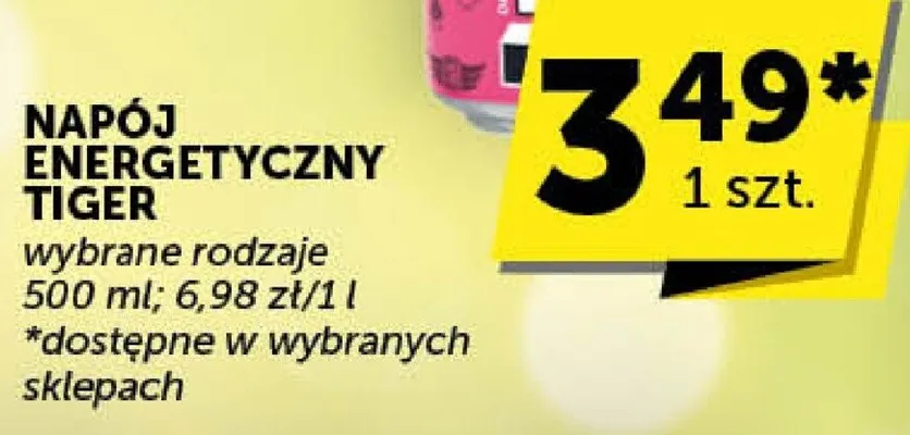 Napój energetyczny Tiger energy drink promocja w Groszek