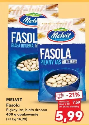 Fasola piękny Jaś Melvit promocja w Kaufland
