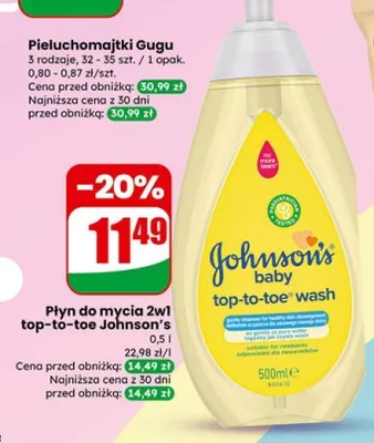 Płyn do mycia 2w1 top-to-toe  promocja w Dino