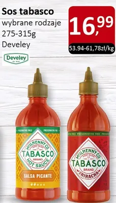 Sos tabasco Develey promocja w Market Point