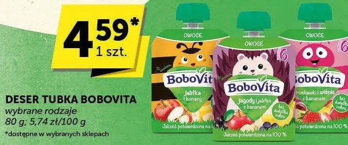 Deser tubka BoboVita promocja w Groszek