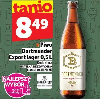 Piwo Dortmunder Export Lager 0,5L promocja w TOPAZ