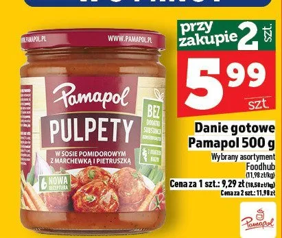 Danie gotowe Pamapol Pulpety 500 g promocja w TOPAZ