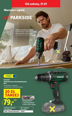 Wiertarka akumulatorowa 20V Parkside promocja w Lidl