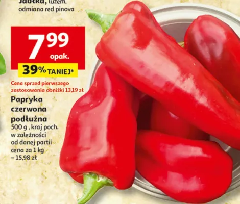 Papryka czerwona podłużna Auchan promocja