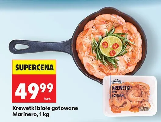 Krewetki białe gotowane Marinero, 1 kg promocja w Biedronka